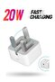 20W Foldable Fast Charging Wall Adapter Compatible with iPhone 12 Pro Max/11 Pro Max/SE, iPad