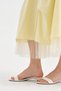 Women's Long Skirt with Tulle Fabric Detail and Elastic Waist Design - 8