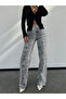 High-Waisted Snake Skin Patterned Wide-Leg Denim Trousers - Eye-Catching Snake Skin Jeans