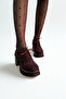 Brown Suede Block Heel Shoes P9092 - 7