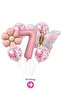 7 Year Old Pink Number Butterfly Daisy Balloon Set Party Decoration