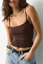 Bitter Brown Adjustable Buckle Strap Women's Tank Top Mg2676 - 4