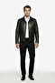 Classic Denim Lined Genuine Leather Jacket - 4