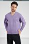 Pirex V-Neck Men's Long Sleeve 100% Lamb Wool Knitwear Sweater - 3