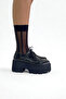 Black Patent Leather Thick Sole Loafer P9093 - 3