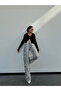 High-Waisted Snake Skin Patterned Wide-Leg Denim Trousers - Eye-Catching Snake Skin Jeans - 2