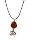 Coarse Grained Rudraksha Ohm Symbol Pendant Rudraksha Rk115 - 4