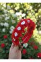 Bridesmaid Crown, Bridal Henna Night Red Laser Rose Bridesmaid Crown, Bachelorette Party Bride 10 Pieces - 7