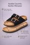 Unisex Black Flat Double-Strap Buckle Slippers – Anatomical Sole Orthopedic Home and Outdoor Slippers Eva Sole - 5