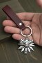 Real Leather Keychain Wolf Design Genuine Leather Keychain Fashionable Keychain - 2