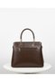 Leather Scarf Detailed Women's Hand and Shoulder Bag Bitter Brown - 2