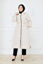 Women's Embossed Patterned Waist Tunneled Quilted Cap - 2