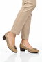 Beige Women's Low Heel Shoes Pc-54940 Z
