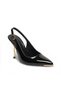 Patent Leather Stiletto Comfortable Shoes with Heel and Stone Design for Daily and Special Occasions Patent Leather Vegan Leather - 4
