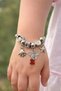Mixed Figured Starfish Charm Girl's Bracelet – Silver Color Summer Themed Marine Concept Jewelry