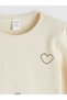 Giyçık Store Ecru Heart Printed Girls' Blouse and Leggings Pants - 4