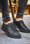 Rlx-2401 Laiva Men's Casual Lace-Up Leather Sports Sneaker Shoes Cst - Black
