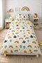 Rainbow Patterned Single Children's Room Duvet Cover Set (Without Sheets)