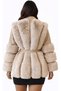 Luxury Faux Fur & Leather Belted Jacket for Women – Made in Italy – Elegant Winter Coat with Zip - 2