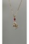 Pearl Detailed Red Heart Teddy Bear Pendant Valentine's Day Necklace