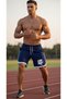 Basketball Training Athlete Shorts with Stripe Detail and Printed Design Sebestafashi̇on98