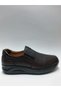 Genuine Leather Orthopedic Lightweight Faylon Sole Brown Laceless Daily Men's Walking Shoes