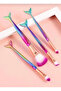 4-Piece Makeup Brush Set with Colorful Mermaid Design - Soft Bristles 🧜 ‍ ♀️ ✨ - 3