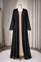 Women’s Open Abaya with Subtle Pattern - 3