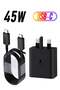 45W USB-C Fast Charger for Samsung Galaxy S24/S23 Series with 6.6ft USB-C to C Cable – PPS Fast Cha