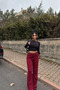 Women's 2-Piece Wide Leg High Waist Sweatpants - 3