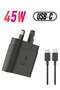 45W Super fast charger Plug Data cable for Samsung galaxy S24 ULTRA S23 ultra FE S22 S21 fe S20 not