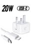 【MFi Certified】 iPhone 20W Charger Plug and 2M USB C to Lightning Cable PD Fast Charger USB C Plug