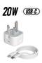 IPhone 20W USB-C Power Adapter With Cable for iPhone 14 POR 13 13 PRO 13 PRO MAX 12 / iPhone 12 Pro