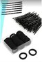 Women's Black Professional Wire Buckle Rubber Buckle 20 Rubber 20 Wire Buckles Total 40 Pieces - 2