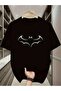 Unisex Men's Printed Black Oversize T-Shirt - Sportswear - 2