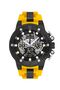 50mm, Chronograph Men's Wristwatch |   Stainless Steel Case, Yellow Silicone Cord, Sapphire Glass, 10 - 6
