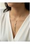 Multi-Colored Stone Women's Y Necklace – with Dangling Zircon Detail, Does Not Tarnish - 2