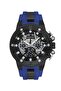 Chronograph Blue Men's Wristwatch |   Stainless Steel Case, Blue Silicone Cord, Sapphire Glass, 10 - 5