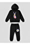 Jax Purple Rabbit Printed Children's 2-Piece Sweatshirt Set
