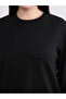 Soulifelarge Size Crew Neck Women's Sweatshirt with Stones - 4