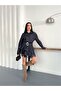 Belted lace denim dress - 2
