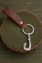 Hook Design Real Leather Keychain Fashion Keychain Genuine Leather Keychain