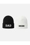 Dad Mom Embroidered Beanie Set of 2 / Dad Mom Beanie Set Embroidered Hat Set