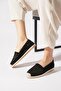 Fertemes Square Knitted Women's Ballerina Flats Black