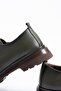 Resel stitched tied genuine leather women's shoes khaki leather - 6