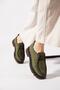 Resel stitched tied genuine leather women's shoes khaki nubuck - 3