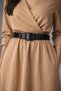 100% Genuine Leather Women's Dress, Fabric, Jeans Belt, 4cm Width - 5