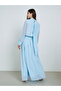 Blue Chiffon Tie-Detail Blouse and Skirt Co-Ords - 6
