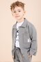 Gray Arma Detailed Shirt and Double-Legged Trousers Boys' 3-Piece Set 23621 - 4