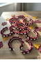 Bridesmaid Crown, Bridal Henna Night Burgundy Bridesmaid Crown with Laser Roses, Bachelorette Party Bride 10 Pieces - 4